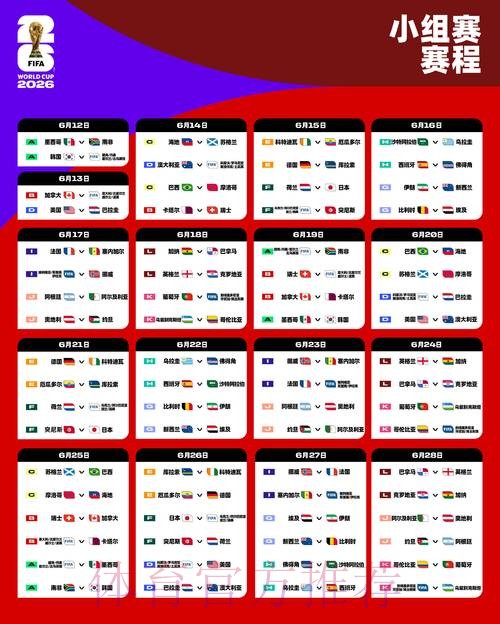 2026世界杯完整赛程详细安排完整安排怎么查